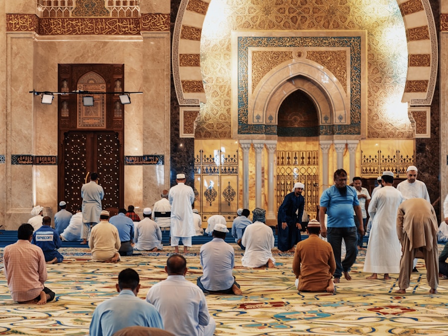 Family praying together